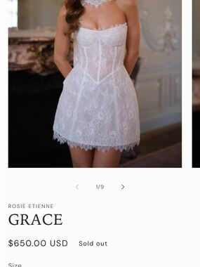 Rosie Etienne Grace White Lace Corset Mini Dress